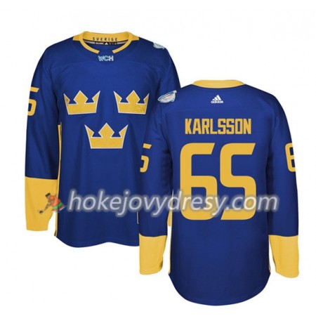 Pánské Hokejový Dres Švédsko Erik Karlsson 65 Světový pohár v ledním hokeji 2016 Nachová Premier
